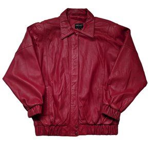 red leather jacket